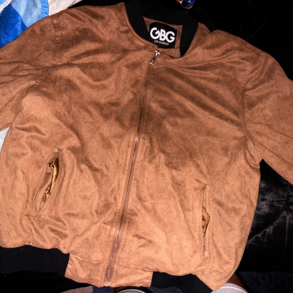 GBG Los Angeles Tan Bomber Jacket